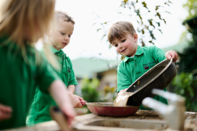 early-learning-students-play-water