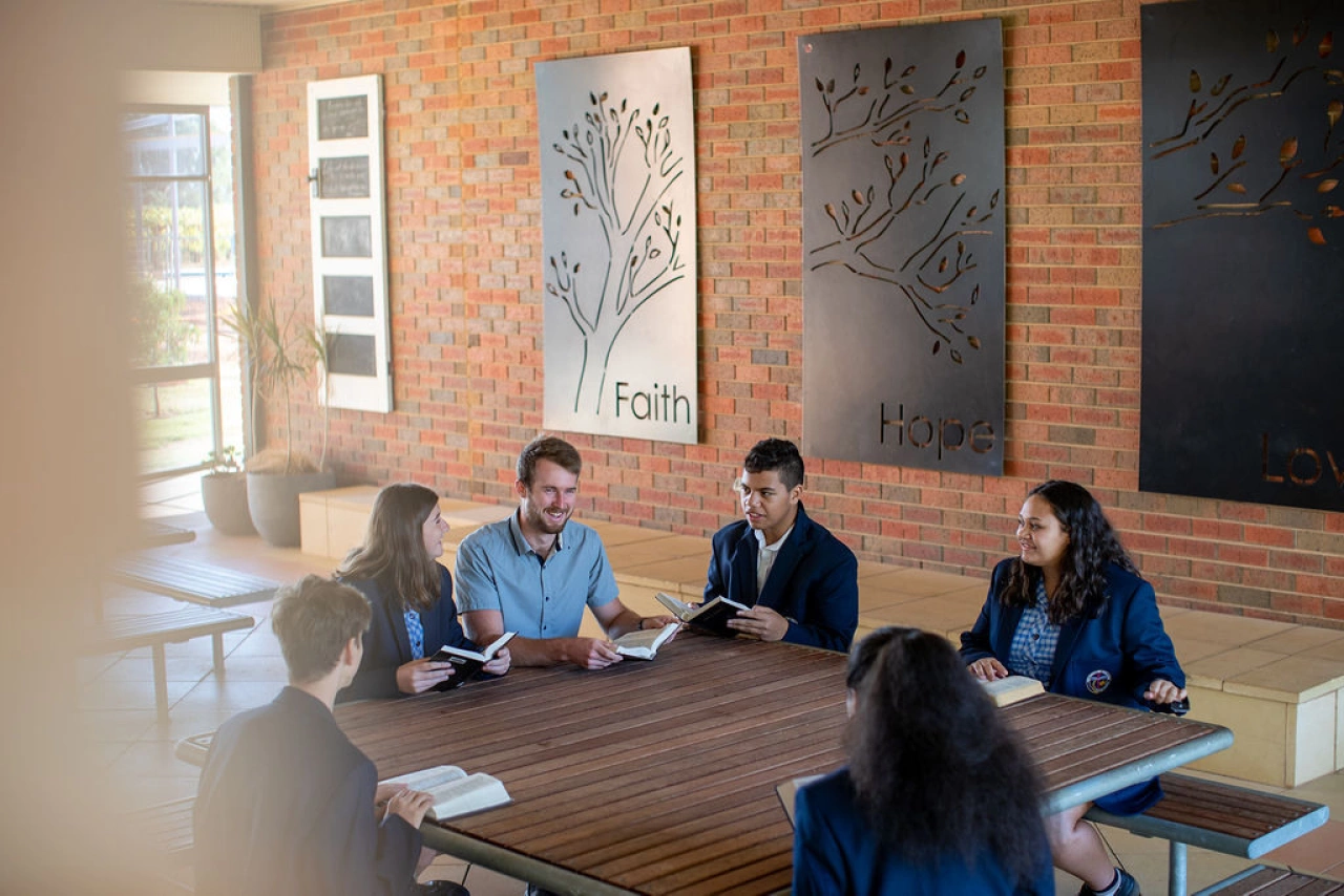 Secondary students learning