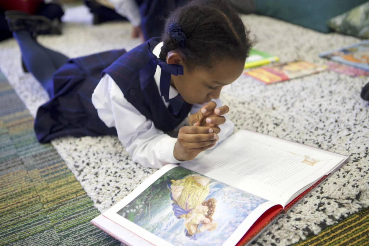 Student reading