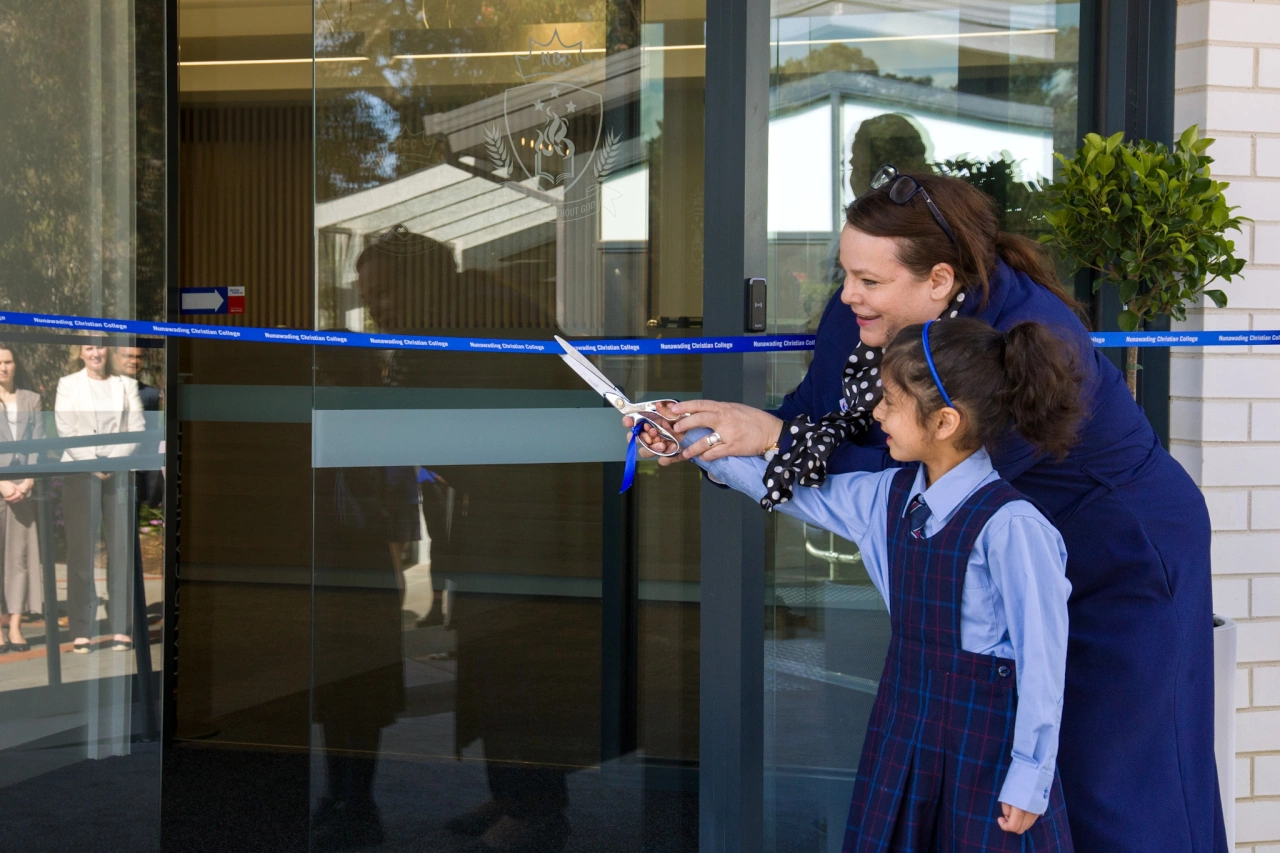 Ms James and Primary Student