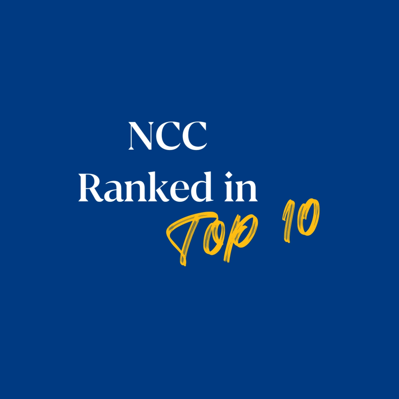 NCC Ranked in Top 10