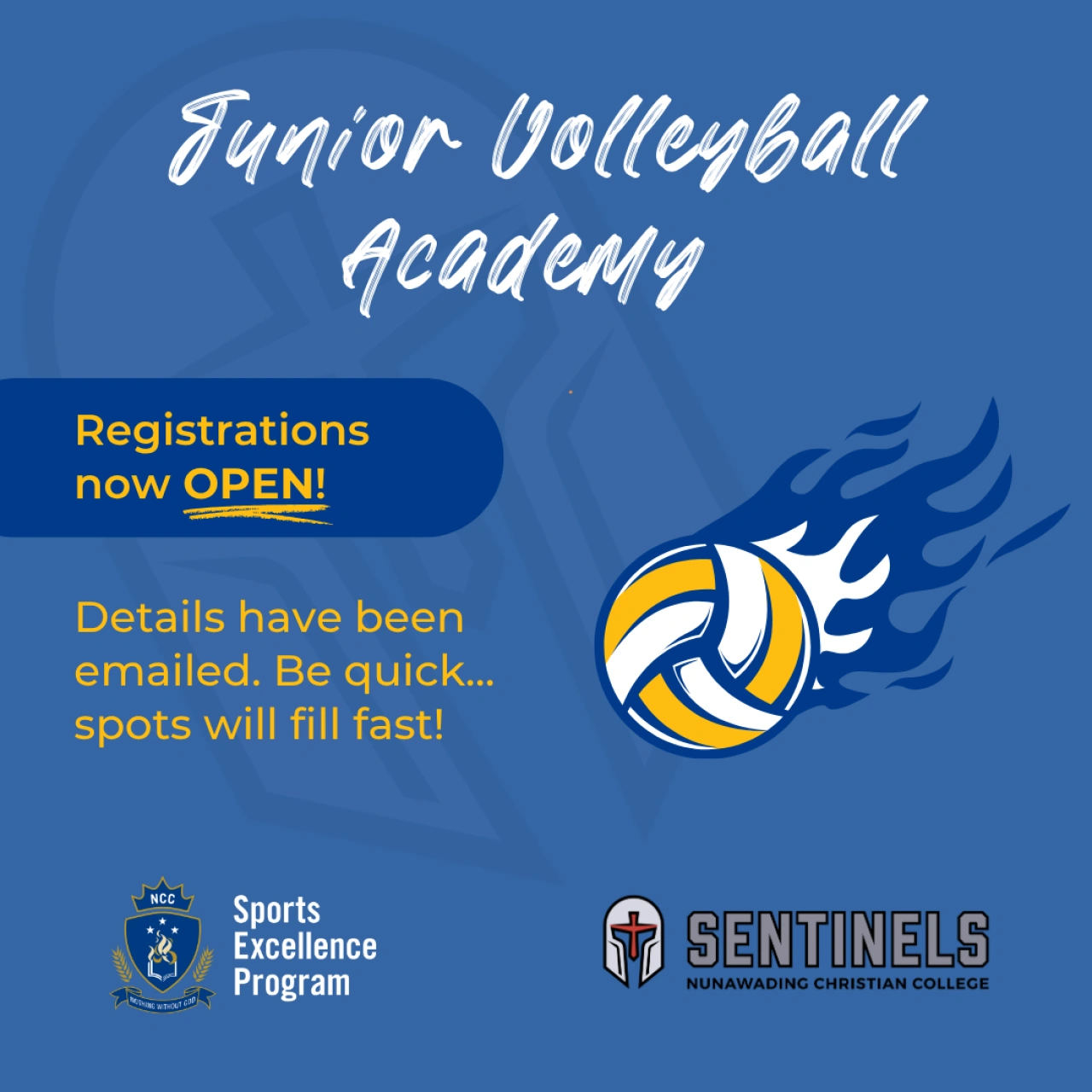 Jr Volleyball Academy Mon 14 Sep