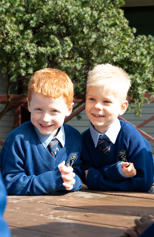 Primary Boys at table