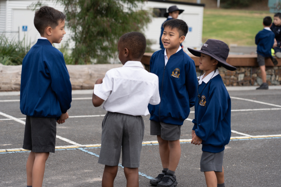 Primary boys first day back