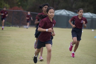 Primary Students running