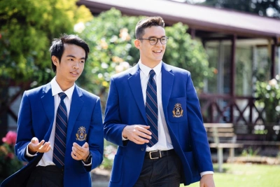 Secondary Boys walking
